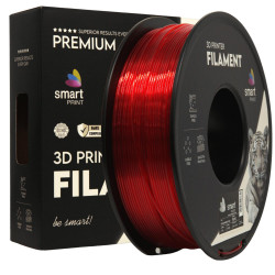 PETG rosu transparent 1.75mm 1kg Smart Print