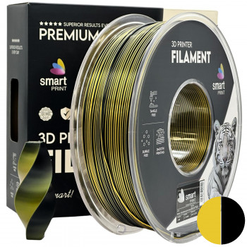 Silk PLA negru auriu 1.75mm 1kg Smart Print