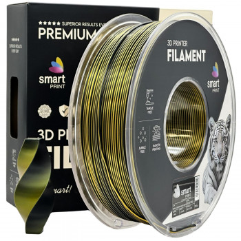 Silk PLA negru auriu 1.75mm 1kg Smart Print
