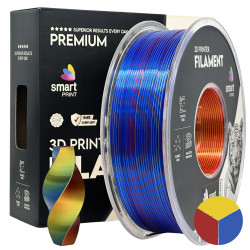 Silk PLA rosu galben albastru 1.75mm 1kg Smart Print