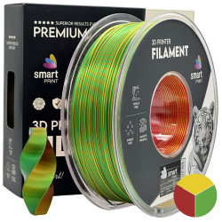 Silk PLA rosu galben verde 1.75mm 1kg Smart Print